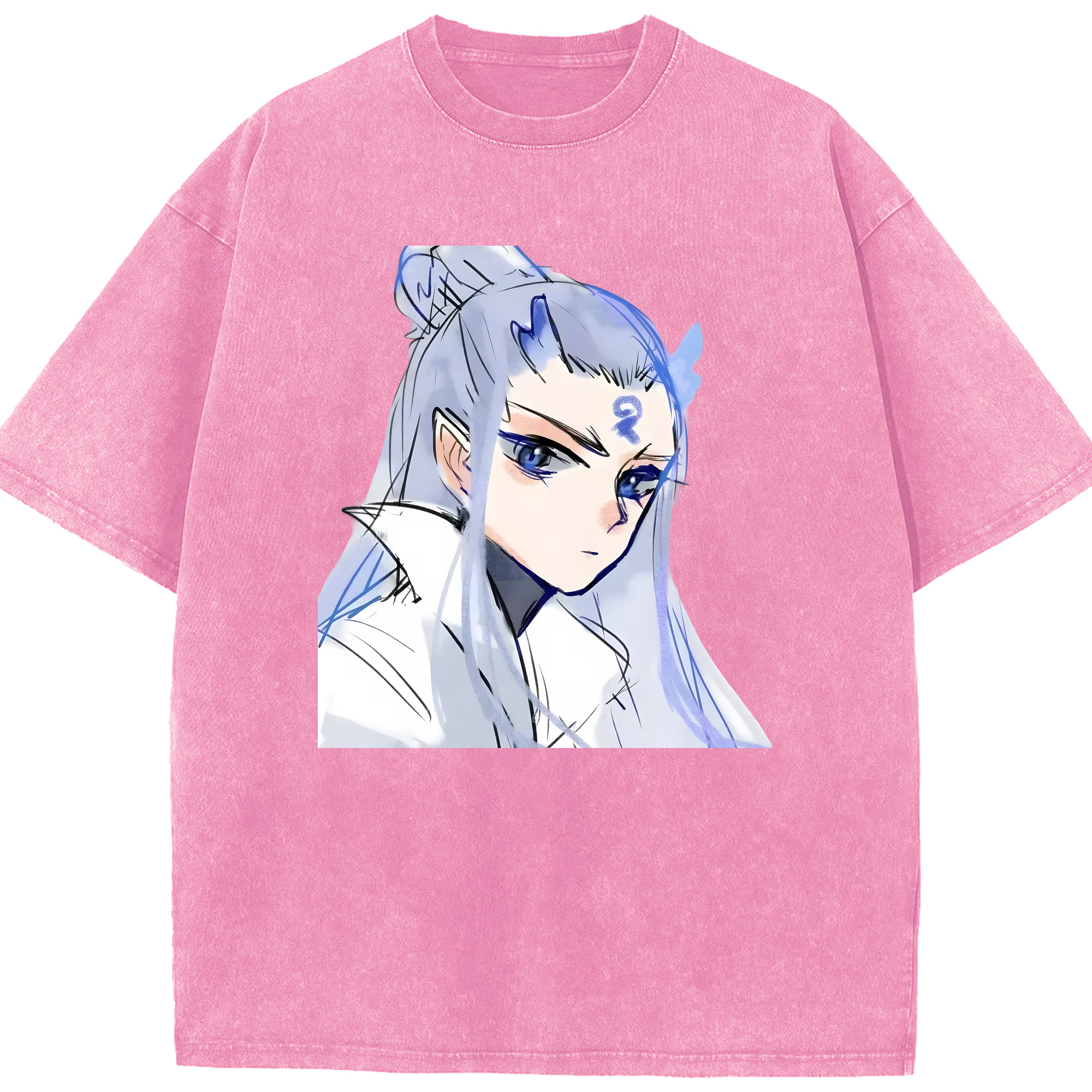 （画像用） Ne Zha 2 ナタ 魔童の大暴れ 綿100% ヴィンテージ風 半袖Tシャツ（フロントプリント）